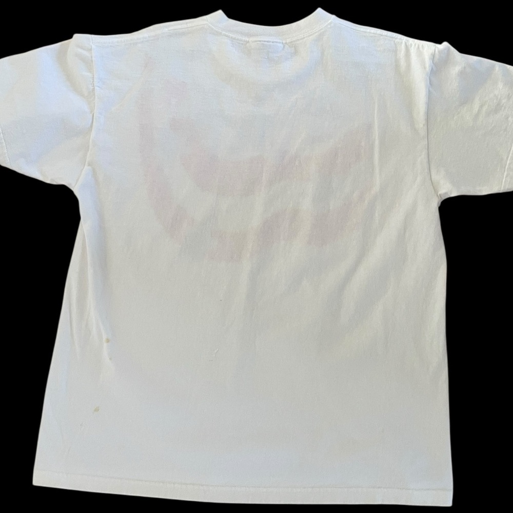 VINTAGE 90s LEE “TOTAL COTTON” PATRIOTIC GRAPHIC TEE Size L Red White Blue Gold - Picture 8 of 16